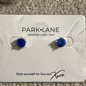 Park Lane Sapphire Blue Impression Crystal Earrings